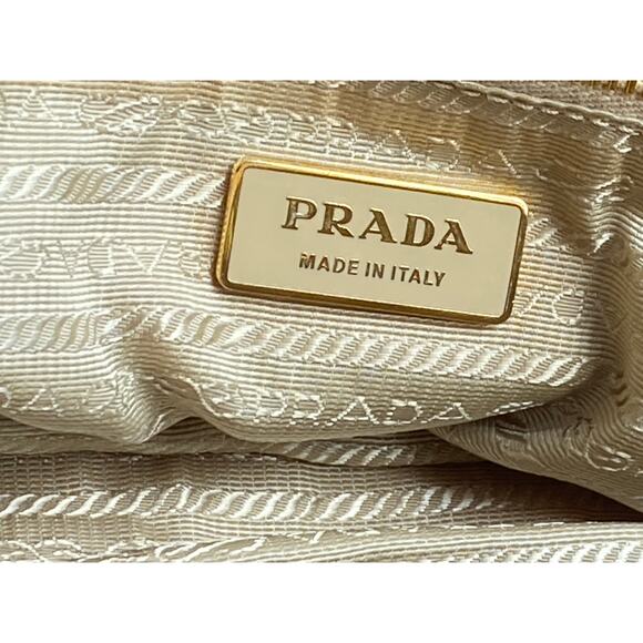 Authentic Prada Beige Nylon Shoulder & Handbag – Adjustable Strap - Picture 9 of 12